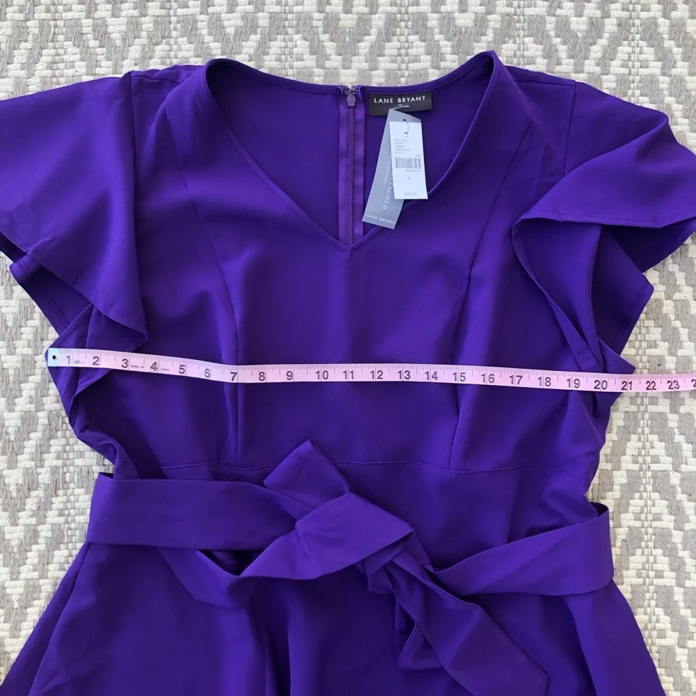 Lane Bryant Lena v-neck high low midi dress size 18 - Picture 3 of 13